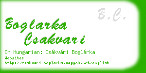 boglarka csakvari business card