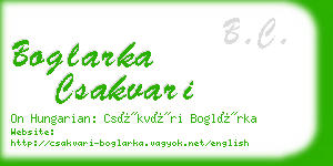 boglarka csakvari business card